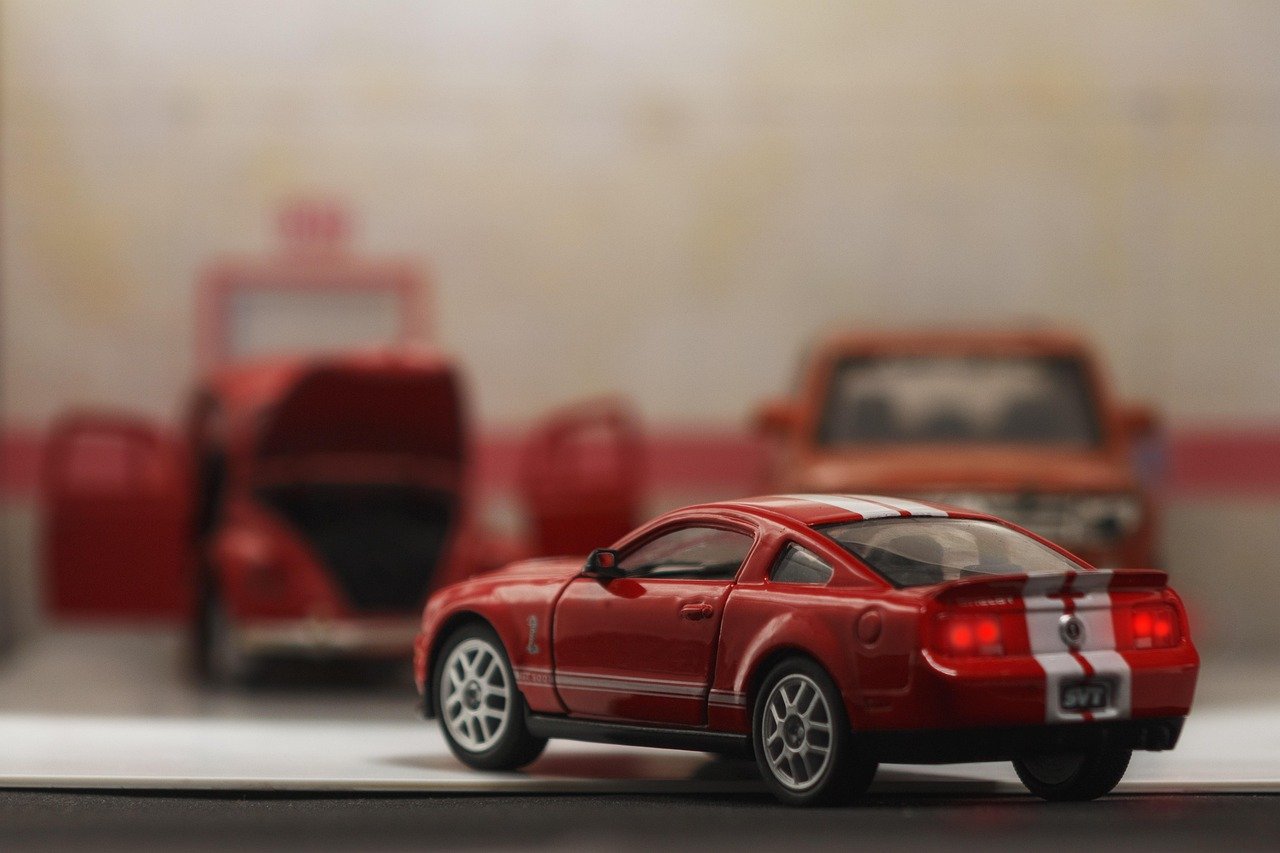 escala1 32, car wallpapers, toy, miniature, car, red, mustang, the photo of the toy